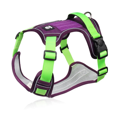 Reflective Tactical Dog Harness for Medium to Large Breeds - 1680D Waterproof Oxford Cloth Pet Accessory