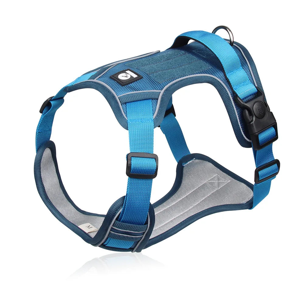 Reflective Tactical Dog Harness for Medium to Large Breeds - 1680D Waterproof Oxford Cloth Pet Accessory