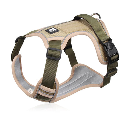 Reflective Tactical Dog Harness for Medium to Large Breeds - 1680D Waterproof Oxford Cloth Pet Accessory