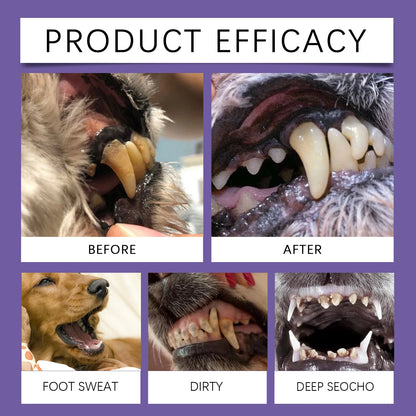 2PCS Pet Oral Care Gel Bad Breath Freshening Tartar Control Gentle Cleaning Vet Recommended for Dogs Cats All Breeds